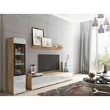P & B Dnevni Regal Vera, Bela, Barva Hrasta, 3-Delno, Led | Shoptok.si