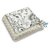 Sensillo lagana Minky deka 75x100cm crno-bijelo cvijeće | shoptok.hr