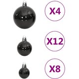  Set božićnih kuglica od 111 komada crni od polistirena | Eponuda.com