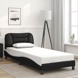  Okvir kreveta bez madraca Hvar crno-bijeli 80x200 cm umjetna koža | shoptok.hr