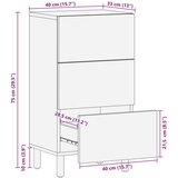  Sideboard 40x33x75 cm Odabrano drvo akacije | shoptok.hr