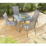 Ambia Garden VRTNA MIZA kovina, steklo srebrne barve | Shoptok.si