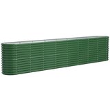 Furnova Visoka greda iz prašno premazanega jekla 332x40x68 cm zelena, (21920886) | Shoptok.si