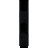 Ormarić za knjige / pregrada crni 80x25x132 cm od borovine | Eponuda.com