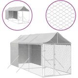  Vanjski kavez za pse s krovom srebrni 2x6x2 5 m pocinčani čelik | shoptok.hr