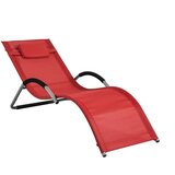 SoBuy zunanji vrtni sprostitveni stol za ležalnik v rdeči barvi v obalnem slogu, (20815160) | Shoptok.si