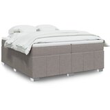  Krevet s oprugama i madracem smeđesivi 200x200 cm od tkanine | shoptok.hr