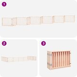  Vrata za pse s vratašcima 12 panela sklopiva 960 cm drvo topole | shoptok.hr