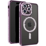 AVIZAR diamond case za iphone 15 pro zaščita magsafe contour strass, vijolična, (5000012383) | Shoptok.si
