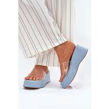 Boto Women's Slippers With Transparent Strap On Wedge Jeans Meltiana | shoptok.hr