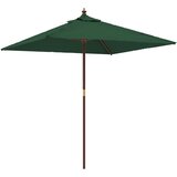  Vrtni suncobran s drvenim stupom zeleni 198 x 198 x 231 cm | shoptok.hr