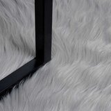 vidaXL Lažni Ovčji Tepih Siva 80 x 118 cm Poliester | shoptok.hr