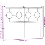  Metalno zamjensko uzglavlje bijelo 120 cm | shoptok.hr