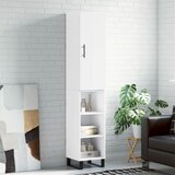 The Living Store Visoka omara visok sijaj bela 34,5x34x180 cm inženirski les - Visoka Omara, (21657508) | Shoptok.si