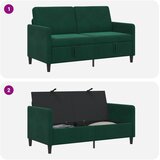 SOFA s pohranom Tamnozelena 152 x 78 x 87 cm Poliester | Shoptok.si