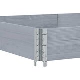  Okviri za palete 3 kom sivi 150x100 cm od masivne borovine | Eponuda.ba