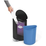 simplehuman Mat črn kovinski koš za smeti s pedalom 6 l – | Shoptok.si