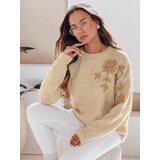 DStreet Damski sweter z aplikacją kwiatów GIRLHERBAL kremowy | shoptok.hr