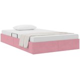  Otomanski krevet s pohranom Ružičasta 120 x 200 cm Baršun | shoptok.hr