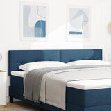 vidaXL Naslon za glavo z gumbi, modra, 180 cm, tkanina, (22048672) | Shoptok.si