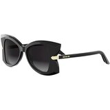Dior Butterfly S1I Black Butterfly Sunglasses ONE SIZE (51) Črna/Siva Cene