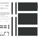 vidaXL Vrtna vrata Črna 105 x 125 cm Jeklo s prašnim premazom | Shoptok.si