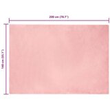vidaXL Umetno zajčje preproga Roza 140 x 200 cm Poliester | Shoptok.si