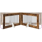  Vrata za pse s postoljem 2 pcs Dimljeni hrast 100 x 60 cm | shoptok.hr