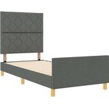 vidaXL Postelja Temno Siva 90x200 cm Tkanina | Shoptok.si