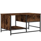 Maison Chic Klubska mizica - kavna mizica - Nizka mizica dimljeni hrast 85,5x51x45 cm inženirski les, (21754486) Cene