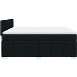 vidaXL Krevet s oprugama i madracem crni 200x200 cm od tkanine | shoptok.hr