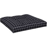  Jastuk za palete crni karirani 70 x 70 x 12 cm od tkanine | shoptok.hr