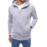 DStreet Gray BX5214 men's zipped hoodie | Shoptok.si