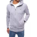 DStreet Gray BX5214 men's zipped hoodie