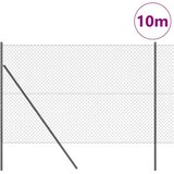  Stup za ogradu Siva 10 x 1,6 m (40 x 40 mm mreža) Čelik i PVC | shoptok.hr