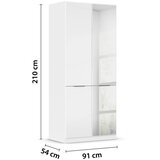 Modern Living Omara Za Oblačila Max, Bela | Shoptok.si