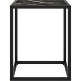  Stolić za kavu crni s crnim mramornim staklom 40 x 40 x 50 cm | shoptok.hr