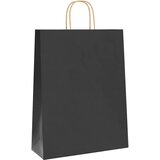  Papirnate vrećice 250 kom s ručkama crne 32x12x42 cm | shoptok.hr