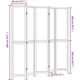  Sobna pregrada s 5 panela tamnosmeđa masivno drvo paulovnije 40 x 200 cm | Shoptok.si