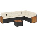  The Living Store Vrtna sedežna garnitura 8-delna z blazinami črn poli ratan - Vrtna Sedežna Garniture, (21451017) | Shoptok.si