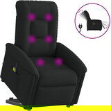 Maison Chic Električni masažni naslanjač - Relax naslanjač s funkcijo vstajanja črn, (22062017) | Shoptok.si