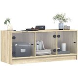 TV ormarić sa staklenim vratima boja hrasta sonome 102x37x42 cm | shoptok.hr
