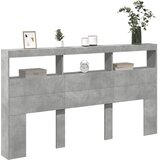 Ormarić za uzglavlje LED svjetlima boja betona 180x17x102 cm | Eponuda.com