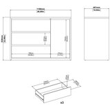 Tvilum Bijela/u prirodnoj boji komoda u dekoru hrasta 119x84x48 cm Next – | shoptok.hr