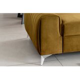 ELTAP Gorčično rumena žametna raztegljiva sedežna garnitura 261 cm Laurence – | Shoptok.si