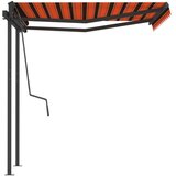  Tenda na ručno uvlačenje sa stupovima 3 5x2 5m narančasto-smeđa | shoptok.hr