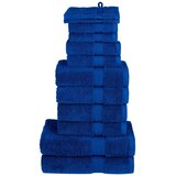 vidaXL Komplet brisač iz bombaža 12-delni modra 600 gsm 100 % bombaž | Shoptok.si