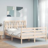 vidaXL Okvir kreveta s uzglavljem 120 x 200 cm od masivnog drva Cijene