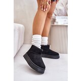 Kesi Low women's snow boots on a platform insulated with black fur Saldren Cijene