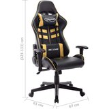 vidaXL Gaming stol črno in zlato umetno usnje | Shoptok.si